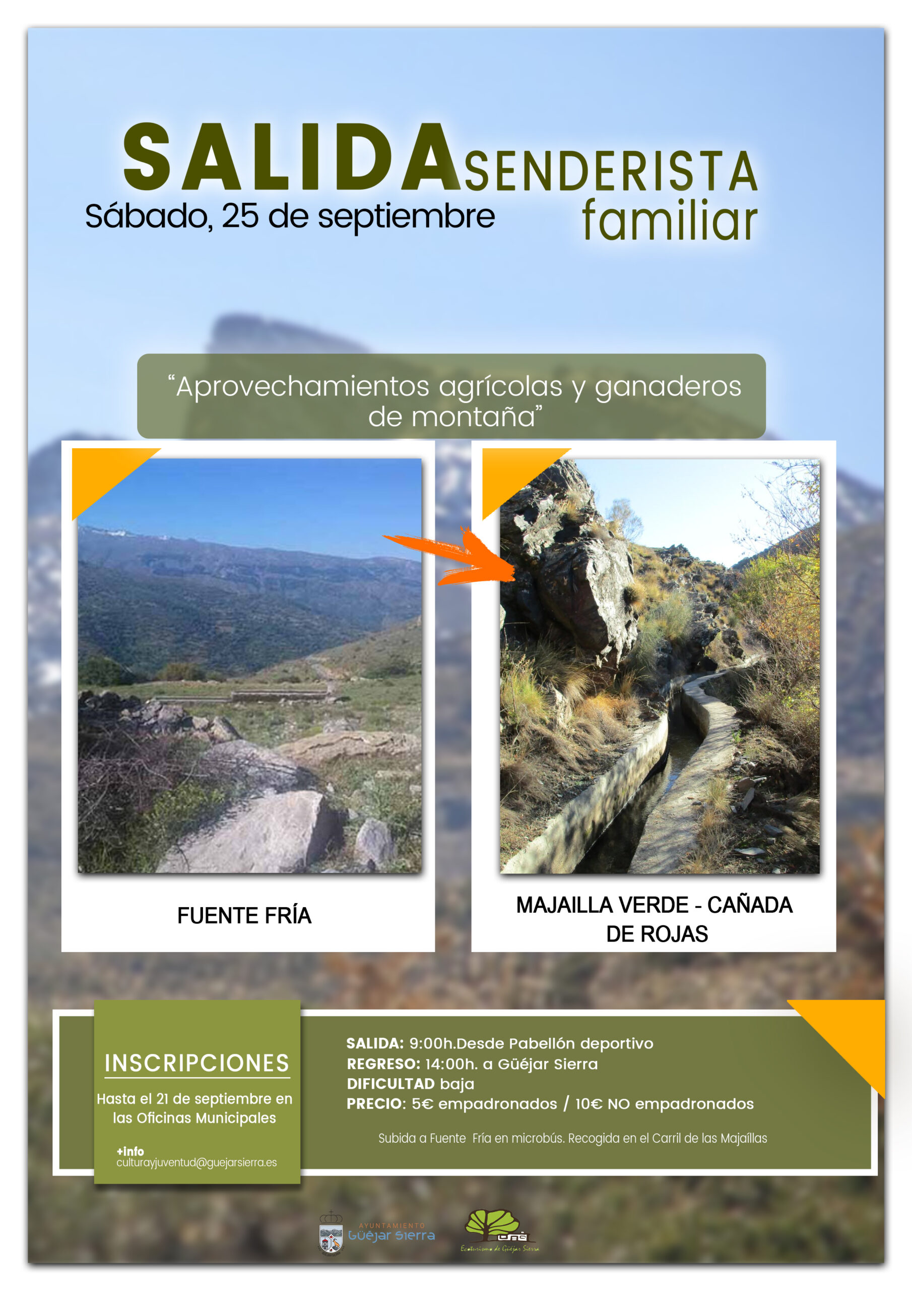 SALIDAS SENDERISTAS FAMILIARES: Aprovechamientos agrícolas y ganaderos de montaña.