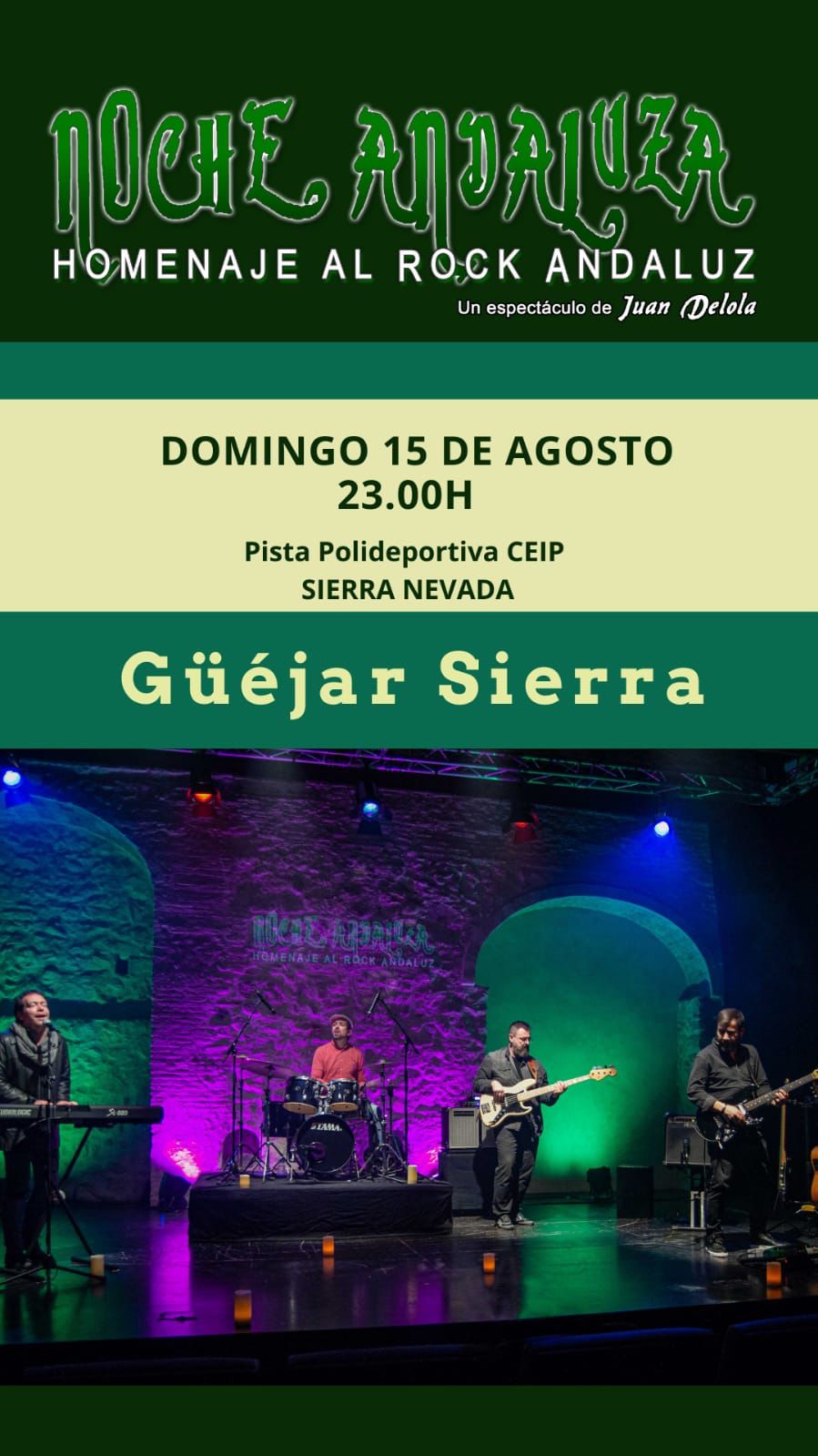 FIESTAS PATRONALES 2021- Espectáculo “Noche Andaluza”. Homenaje al rock andaluz