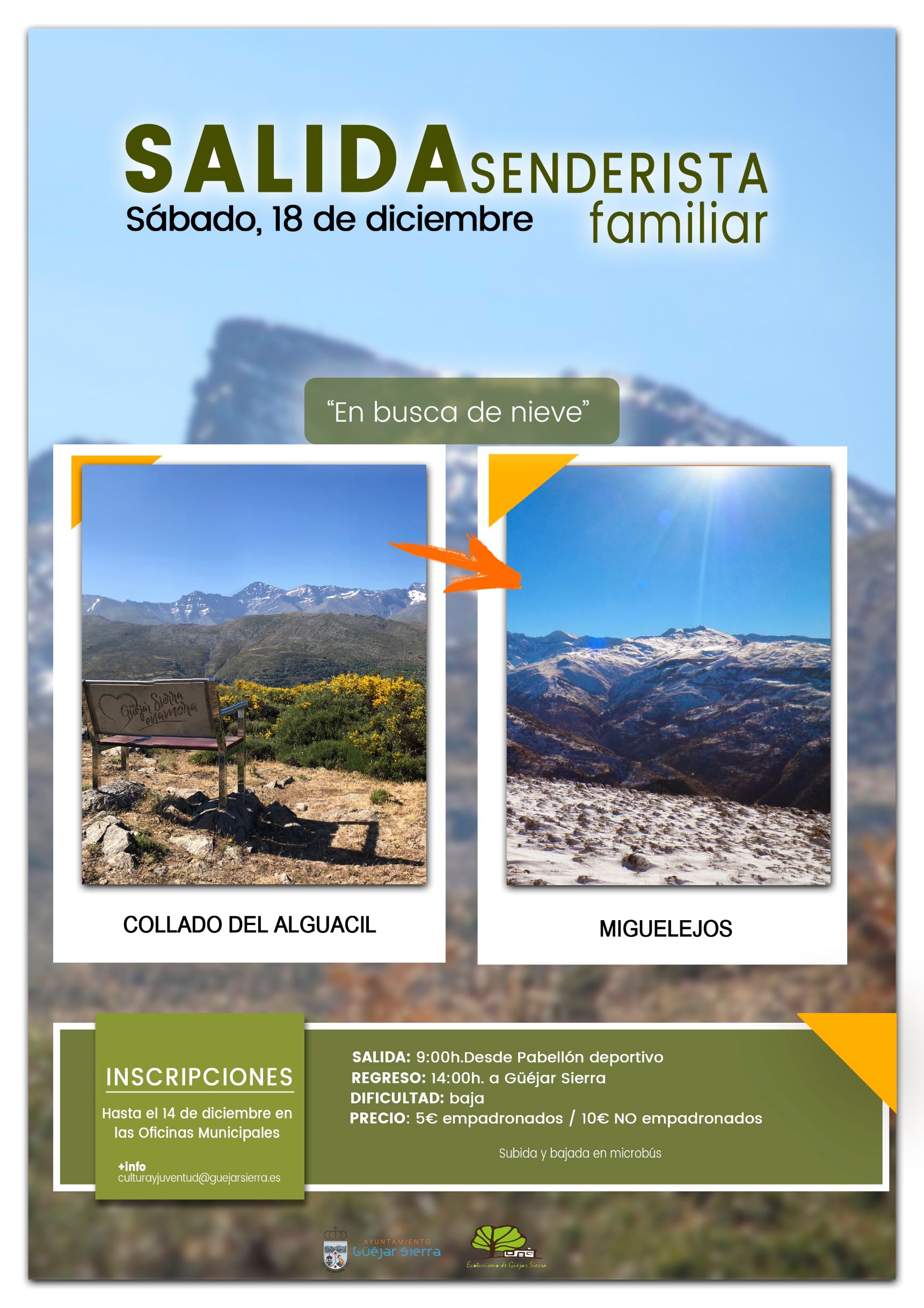 SALIDAS SENDERISTAS FAMILIARES – En busca de nieve